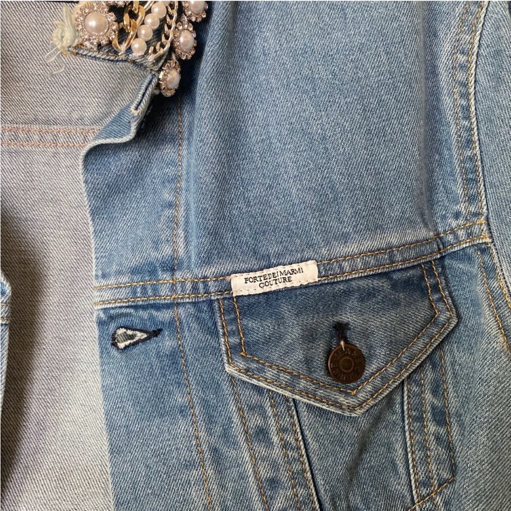 Forte Dei Marmi Couture Embellished Denim Jacket (S) - Picture 6 of 6
